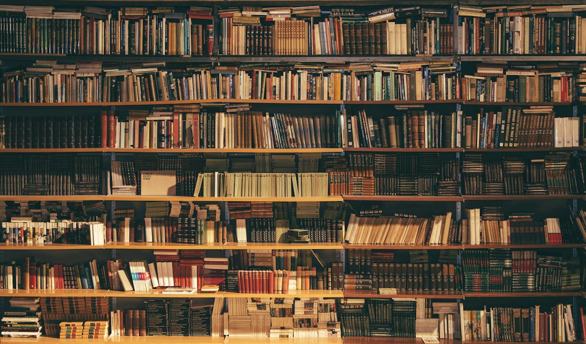 Shelves of books