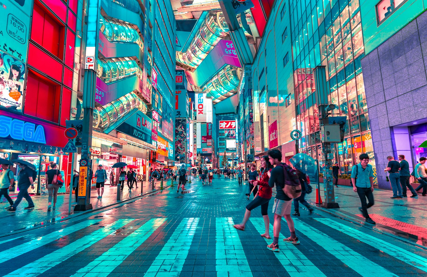 An urban street in Tokyo