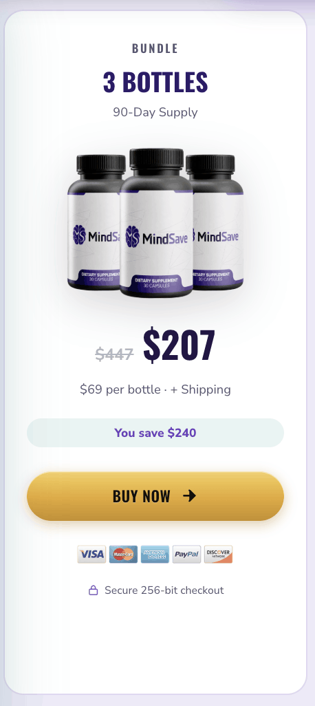 MindSave 3 bottle package